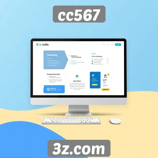 Navegação intuitiva do site cc567 em foco